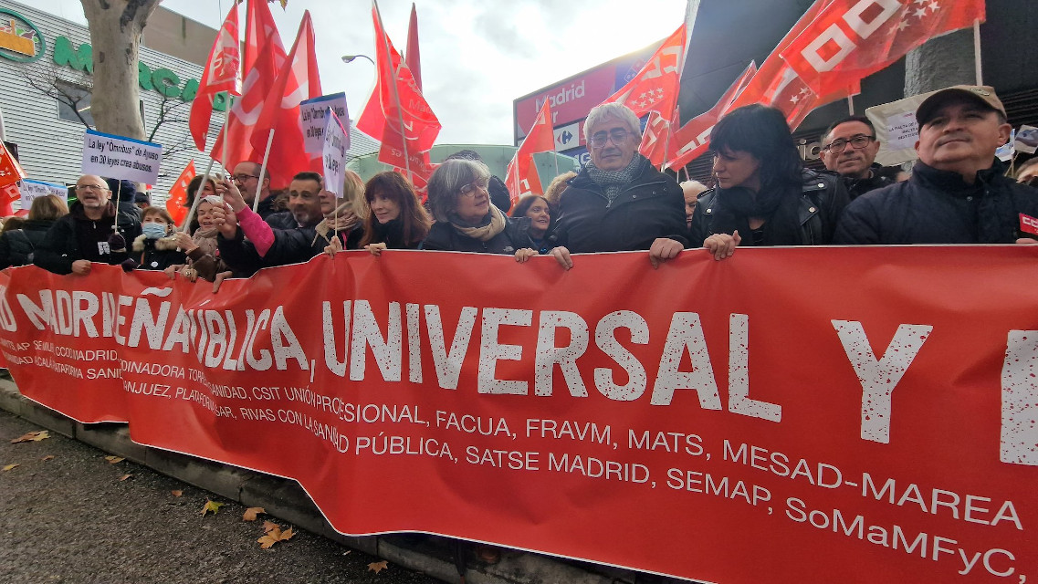Éxito en la concentración contra la Ley Ómnibus, que no impide su aprobación en la Asamblea de Madrid