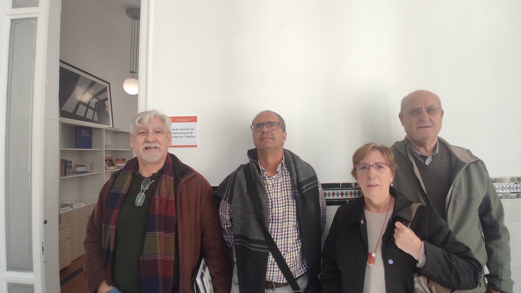 Delegación vecinal que acudió a la reunión en la Consejería de Transportes e Infraestructuras de la Comunidad de Madrid