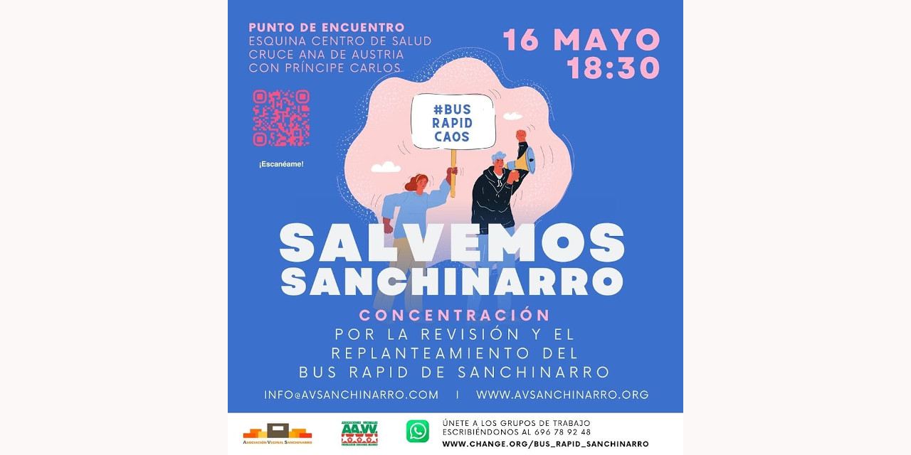 La vecindad de Sanchinarro se moviliza para exigir la revisión del proyecto de Bus Rapid y la protección del medio ambiente