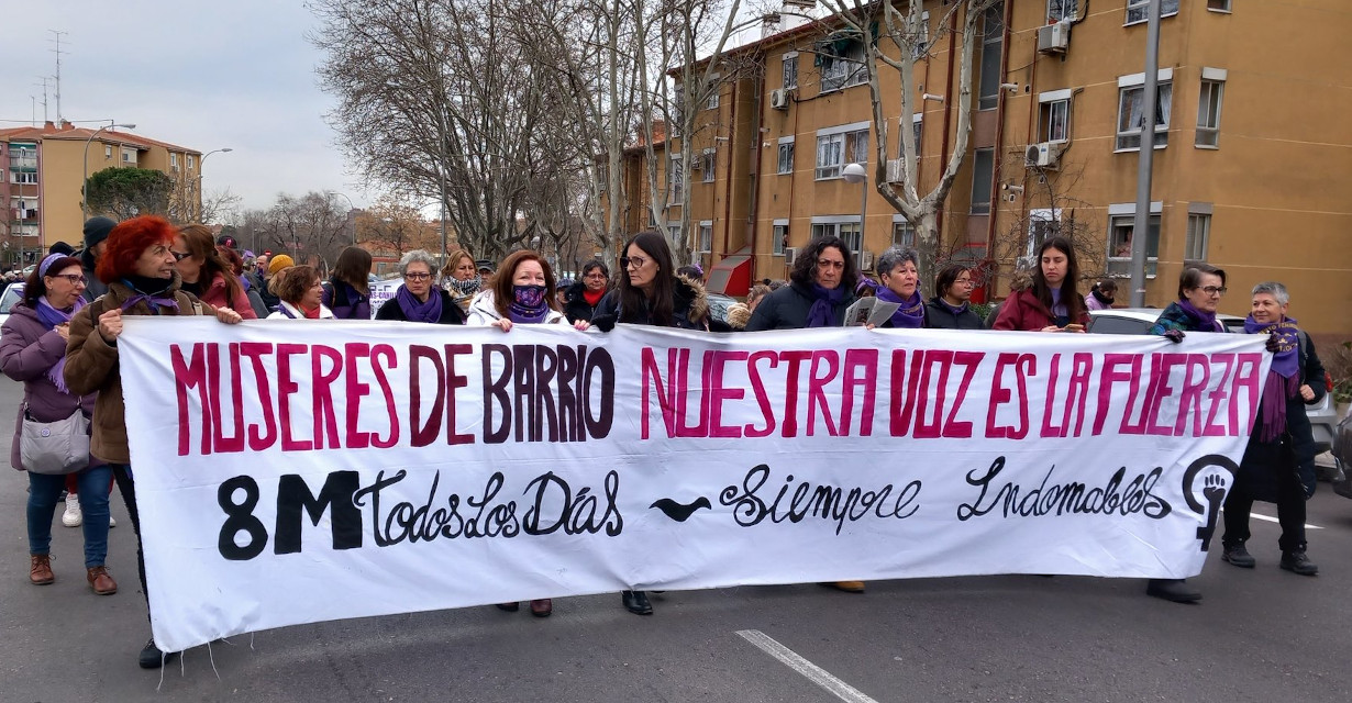 La red de Mujeres Vecinales se suma a la denuncia de los pactos que niegan la violencia machista y los derechos de las mujeres
