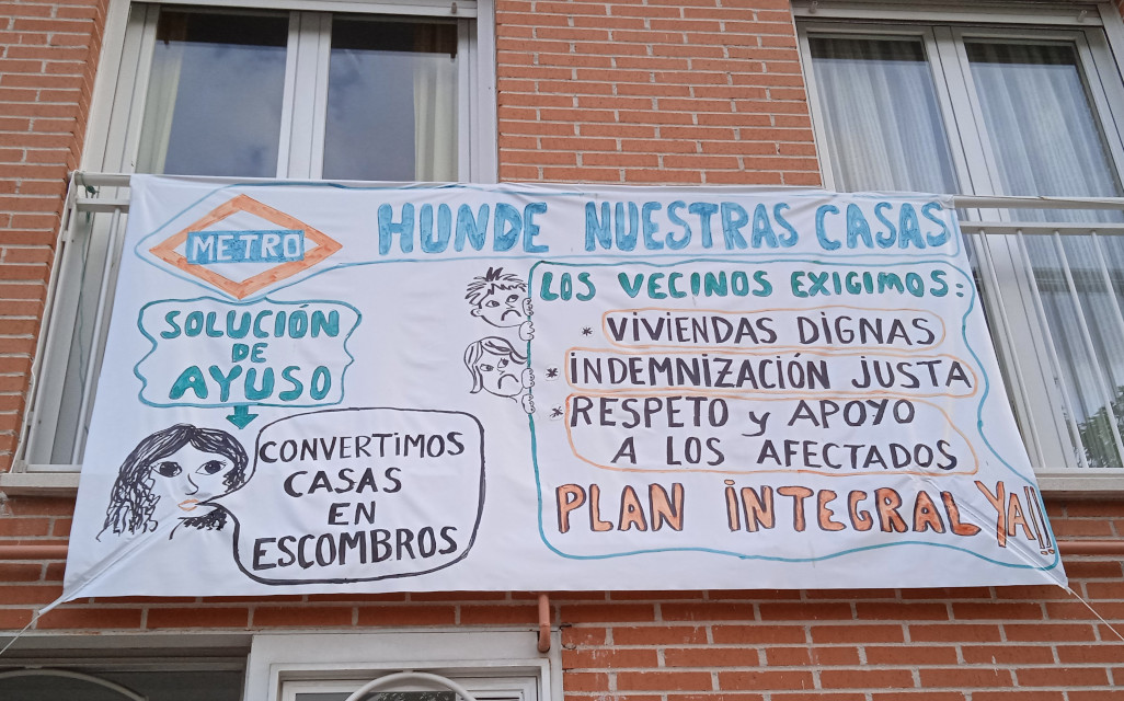 La FRAVM visita el epicentro de los derribos provocados por la línea 7B de Metro en San Fernando de Henares