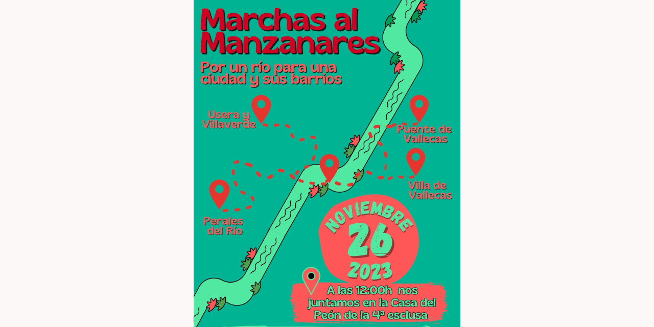 Las asociaciones vecinales del sur de Madrid vuelven a marchar por la recuperación del río Manzanares