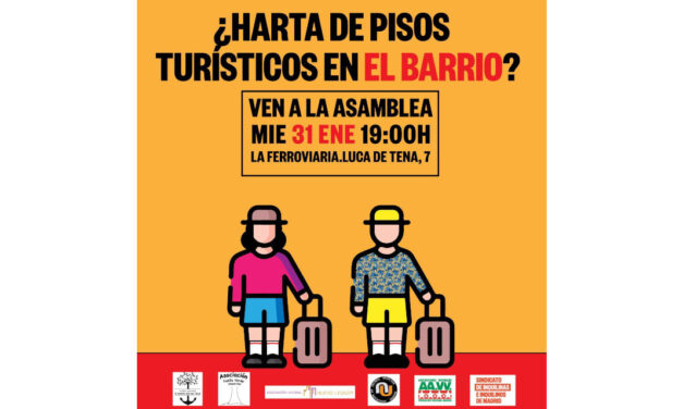 Arganzuela acoge la primera asamblea informativa sobre la expansión de las viviendas de uso turístico en el distrito