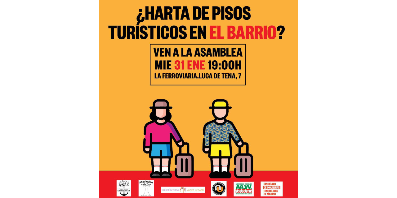 Arganzuela acoge la primera asamblea informativa sobre la expansión de las viviendas de uso turístico en el distrito
