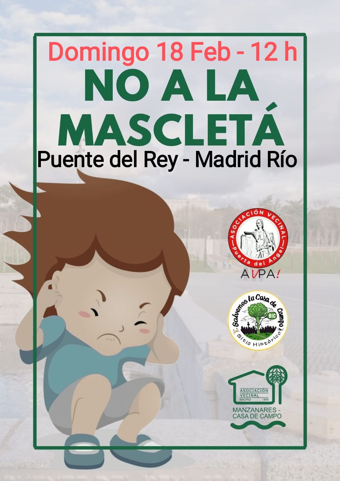 Imagen del cartel de la concentración de protesta del día 17 e febrero