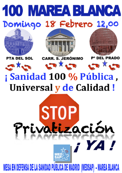 Cartel de la 100 Marea Blanca
