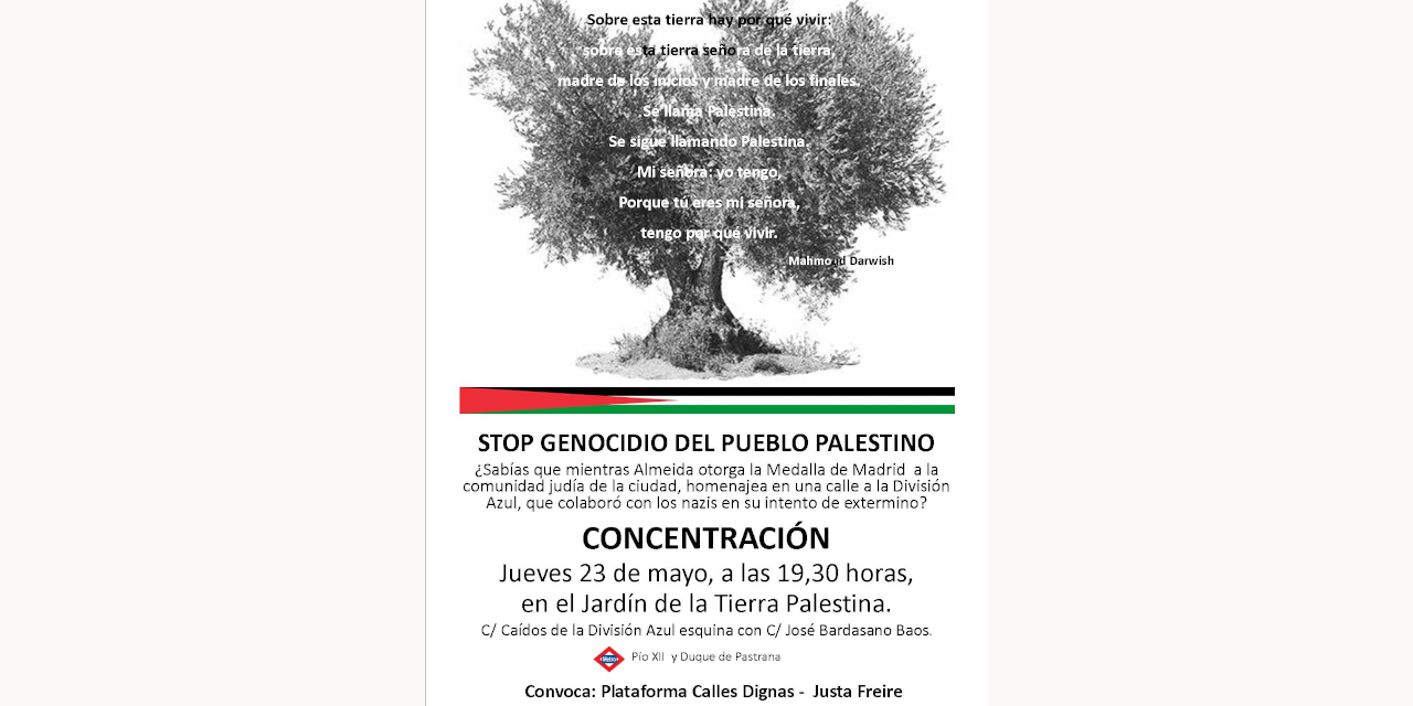 Acción contra el genocidio del pueblo palestino