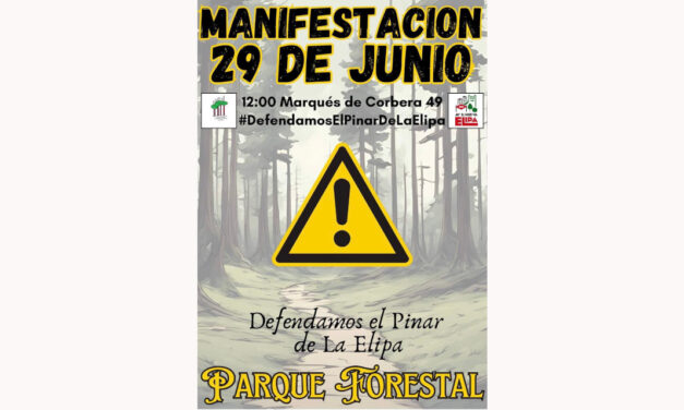 Manifestación para evitar que el Pinar de La Elipa se transforme en un “parque duro” más