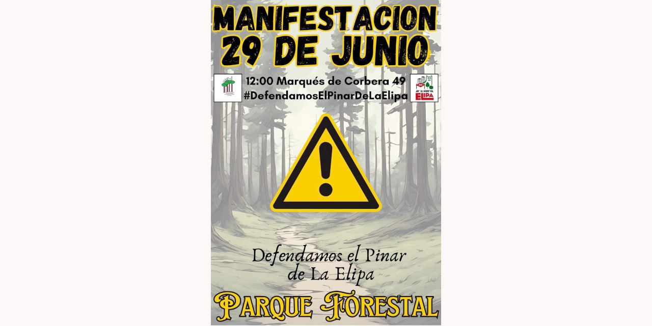 Manifestación para evitar que el Pinar de La Elipa se transforme en un “parque duro” más