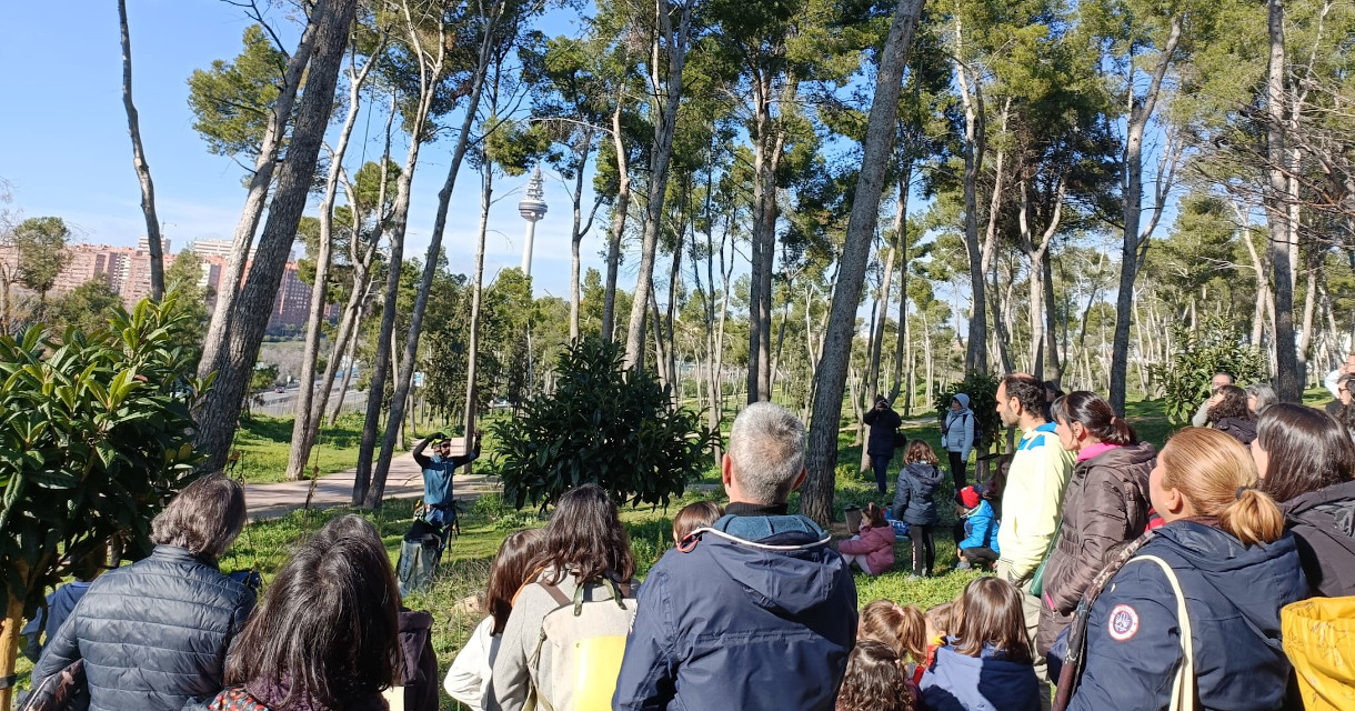 Concentración ante la Junta de Ciudad Lineal para defender el carácter forestal del Pinar de La Elipa