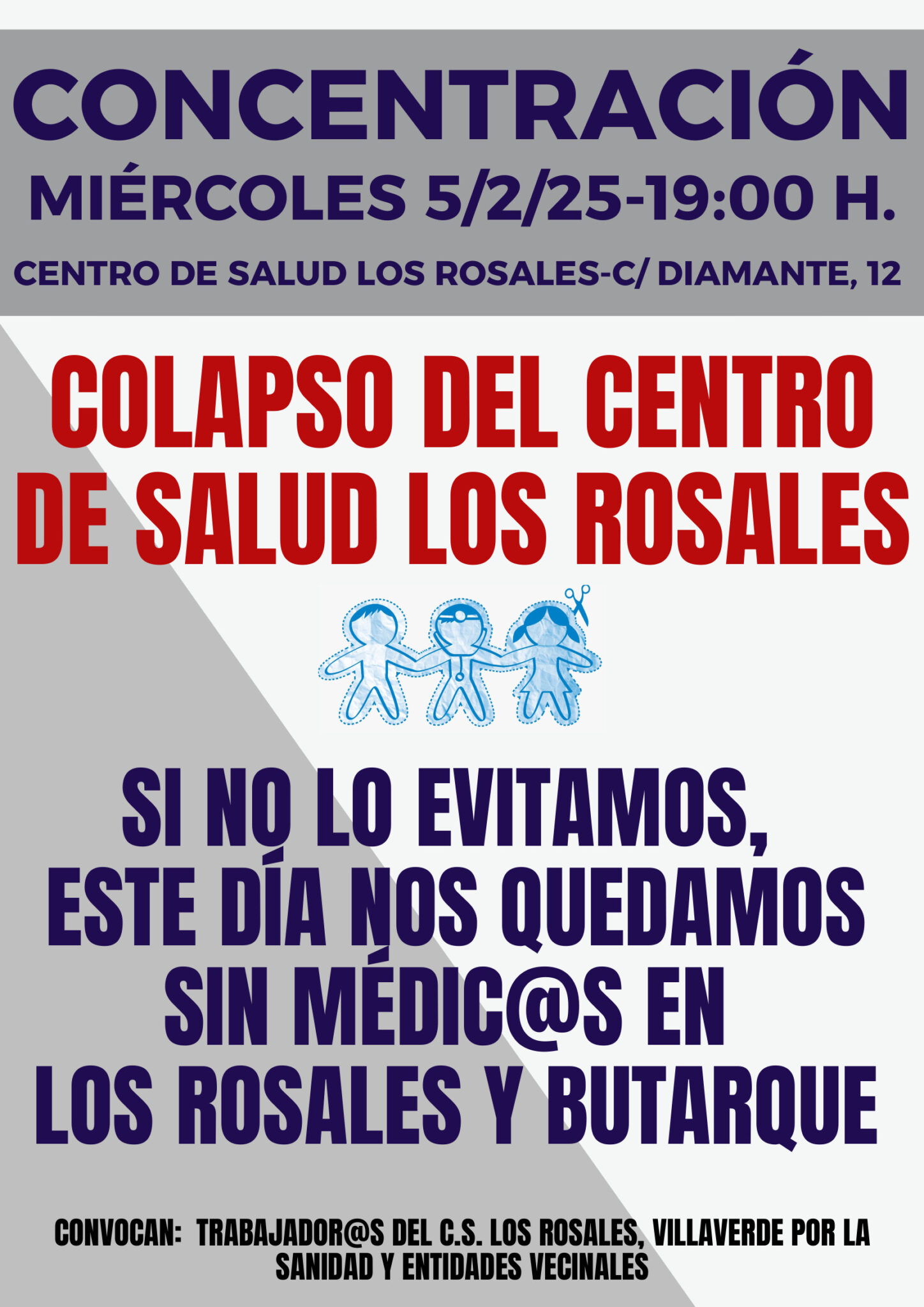 La vecindad protesta ante el Centro de Salud Los Rosales de Villaverde ...