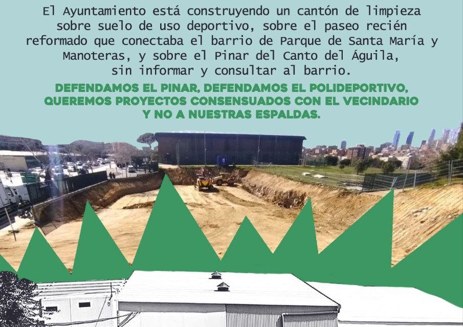 El vecindario vuelve a protestar contra la “opacidad” del nuevo cantón de Hortaleza