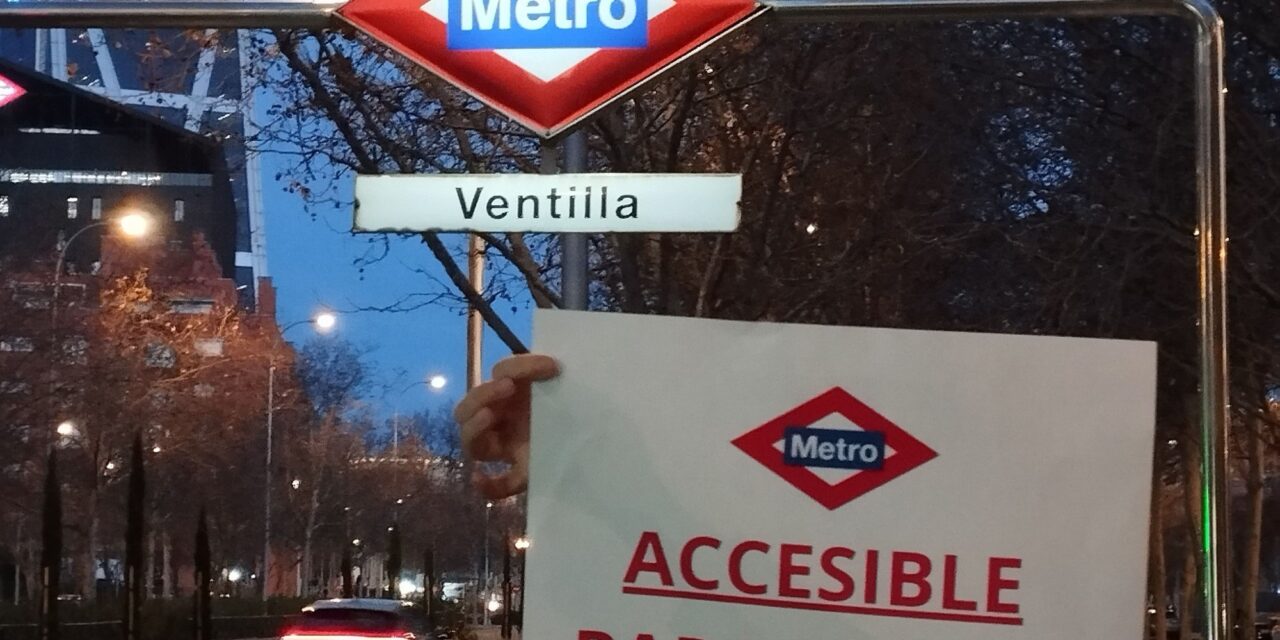 Segunda concentración en tres semanas para exigir la instalación de un ascensor en la estación de Metro de Ventilla