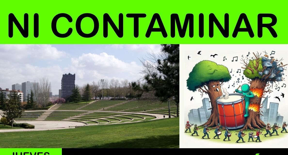 Concentración en defensa del parque Enrique Tierno Galván en el arranque del Festival Alma 2025