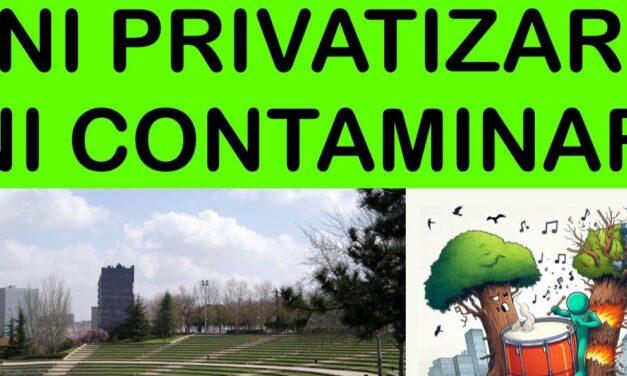 Concentración en defensa del parque Enrique Tierno Galván en el arranque del Festival Alma 2025