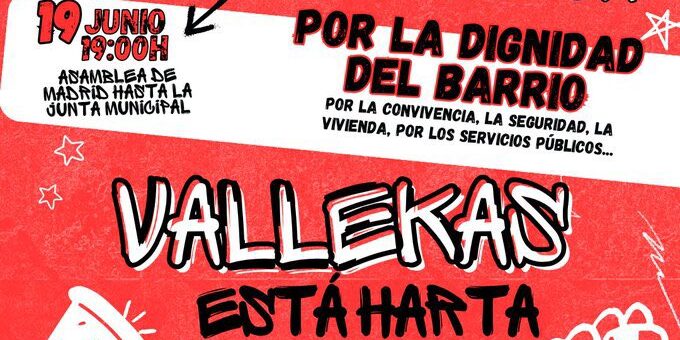 Detalle del cartel de la manifestación del 19 de junio