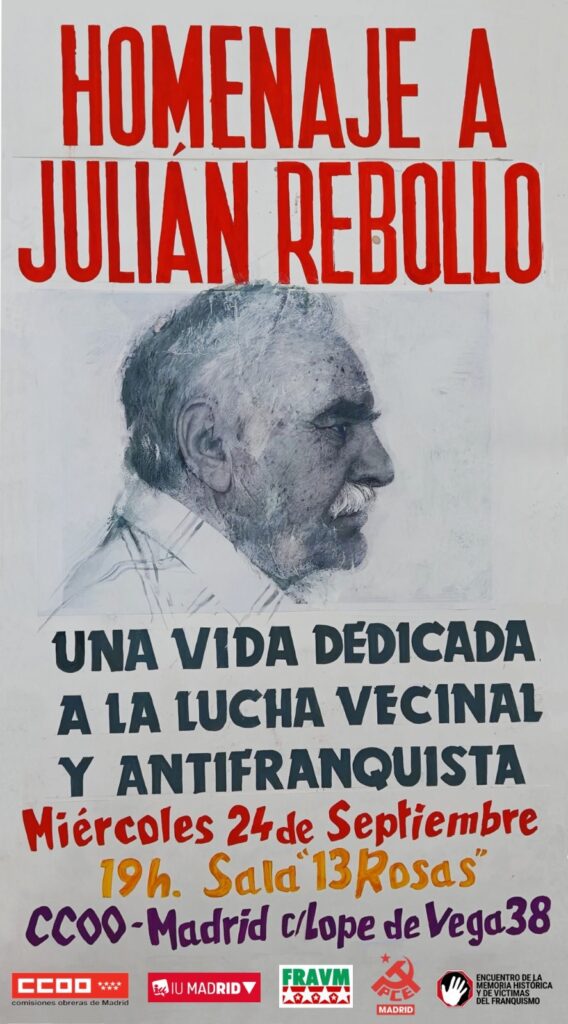 Cartel del homenaje de Julián Rebollo