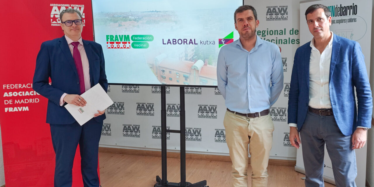 La FRAVM llega a un acuerdo con Laboral Kutxa para que sus asociaciones dispongan de cuentas corrientes en condiciones ventajosas