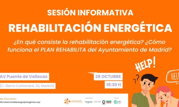 Sesión informativa sobre rehabilitación energética: conoce el Plan Rehabilita y las ayudas disponibles