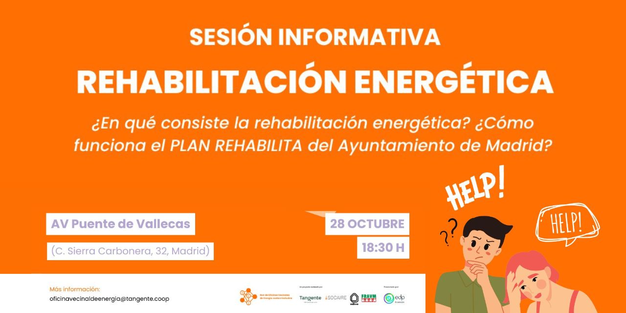 Sesión informativa sobre rehabilitación energética: conoce el Plan Rehabilita y las ayudas disponibles