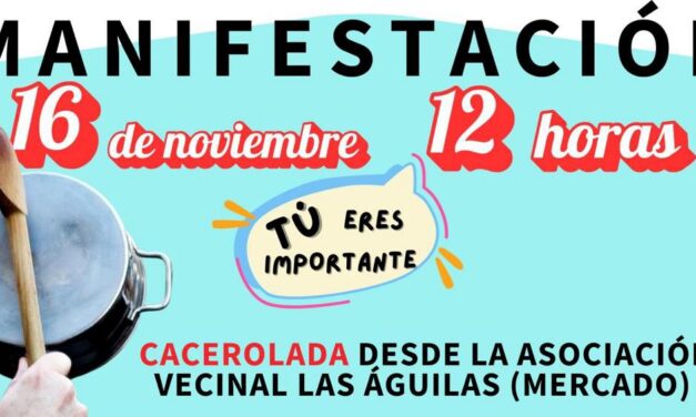 Nueva manifestación para pedir la llegada del metro al barrio de Las Águilas (Madrid)
