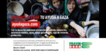 Cartel de la campaña de donaciones de ayuda a Gaza