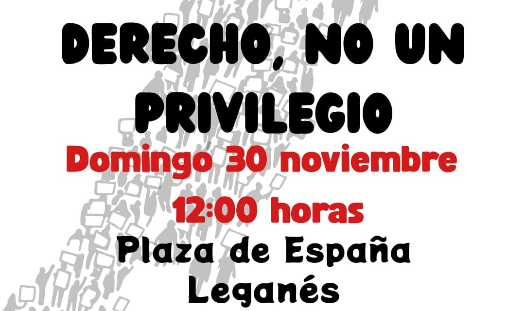 Leganés se levanta por la vivienda: organizaciones sociales convocan una gran concentración el 30 de noviembre.