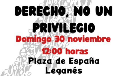 Leganés se levanta por la vivienda: organizaciones sociales convocan una gran concentración el 30 de noviembre.