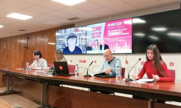 El derecho a la vivienda en la región, a debate en el ciclo de conferencias ‘Madrid, ¿una región para vivir?’