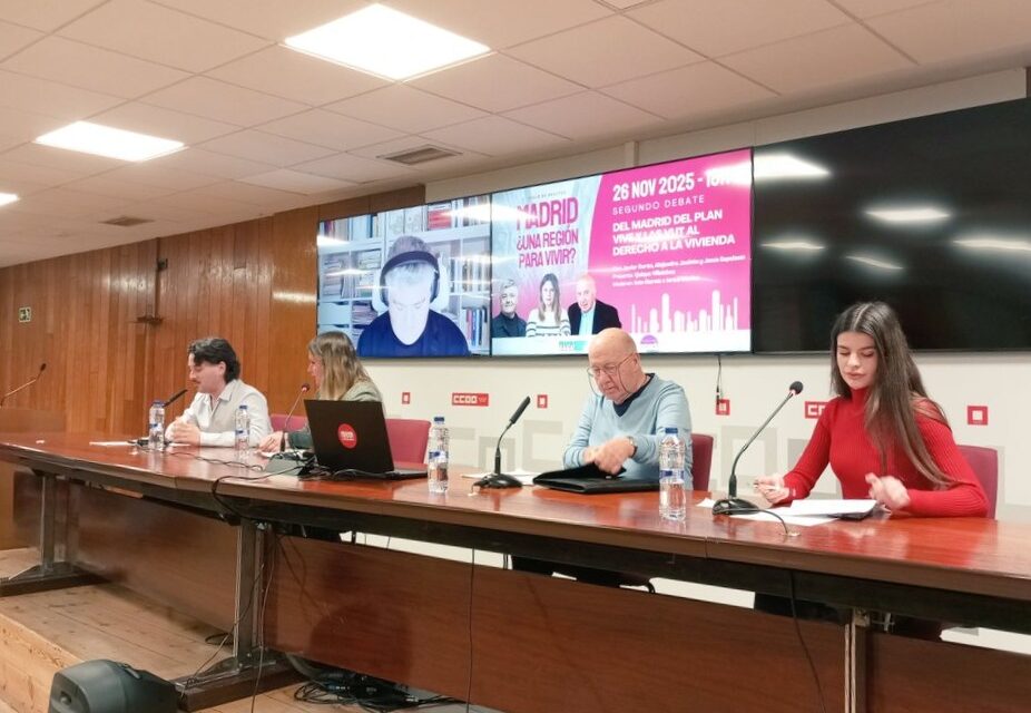 El derecho a la vivienda en la región, a debate en el ciclo de conferencias ‘Madrid, ¿una región para vivir?’