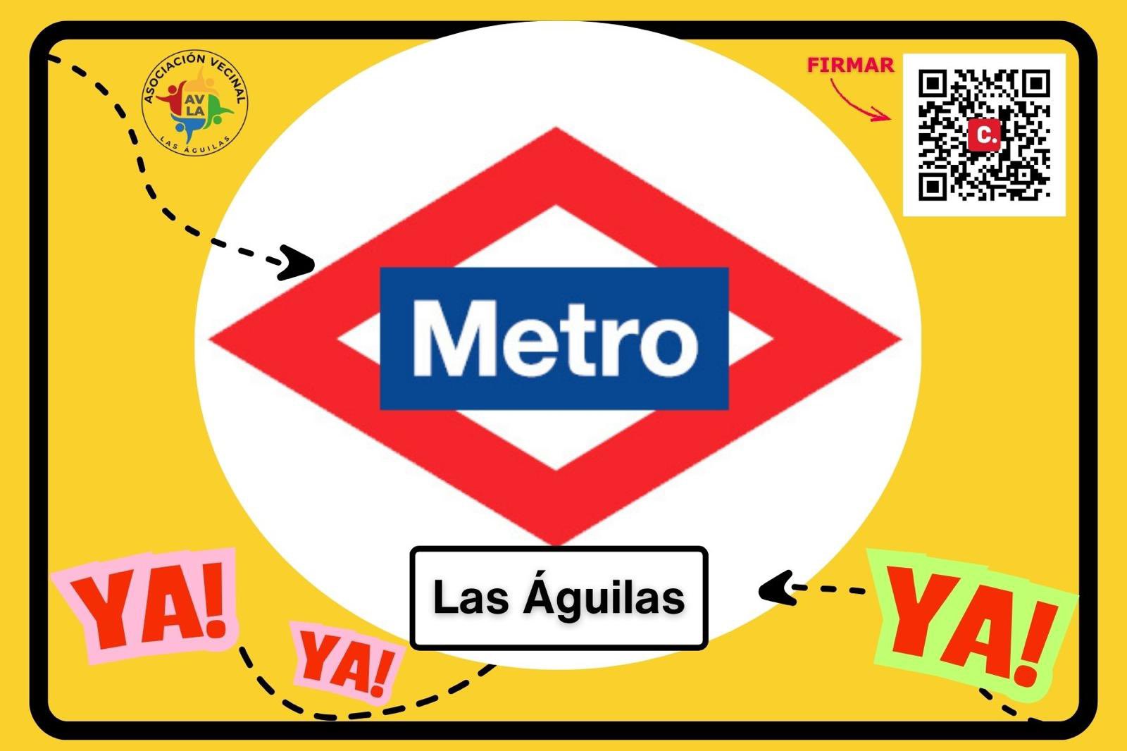 La Asociación Vecinal Las Águilas lanza un comunicado para reivindicar la necesidad de una estación de Metro en su barrio