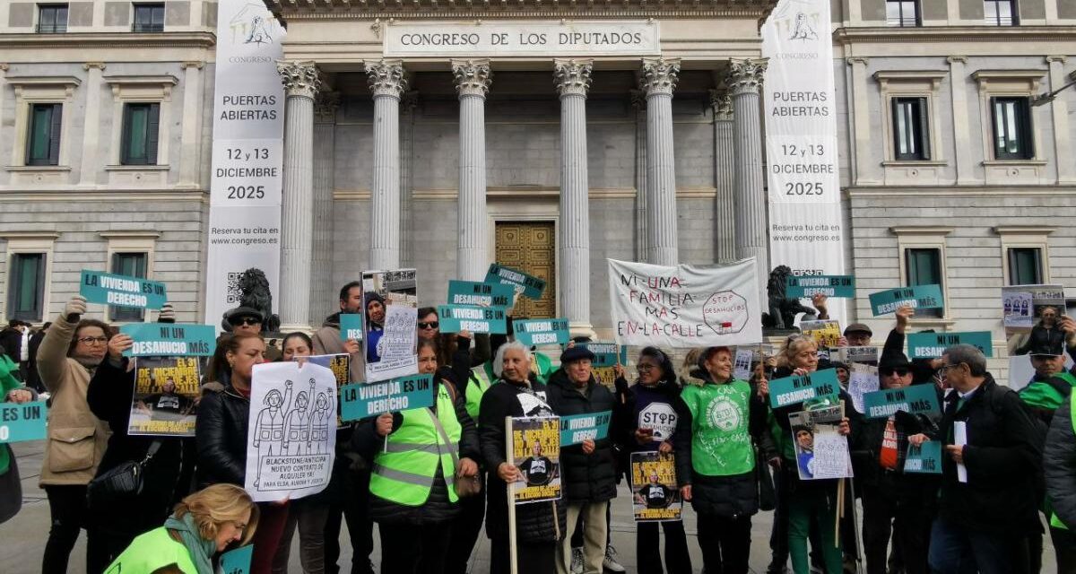 Las entidades sociales exigen al Congreso que renueve y amplíe la moratoria antidesahucios que mantiene paralizados casi 60.000 lanzamientos de familias vulnerables 