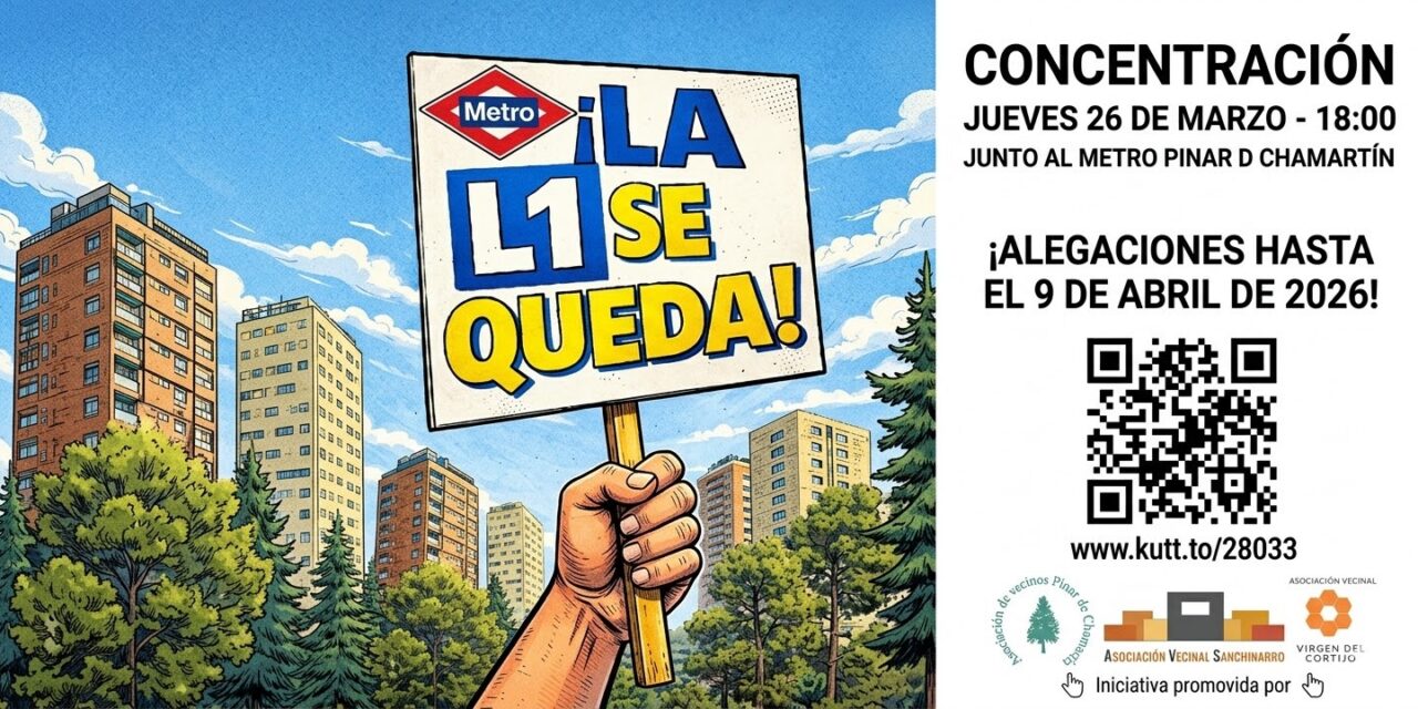 Asociaciones vecinales del norte de Madrid se movilizan contra la pérdida del acceso directo al centro de la ciudad por la Línea 1 de Metro