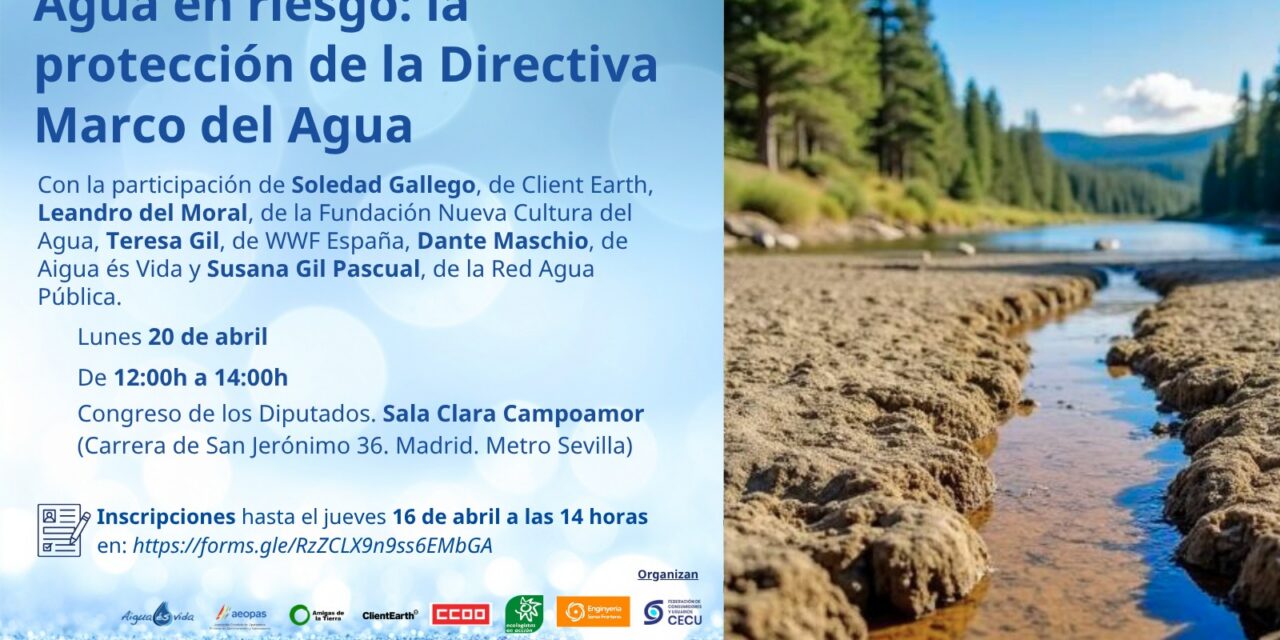 Agua en riesgo: la reforma de la Directiva Marco del Agua