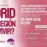 La FRAVM y Diario Público abordan el estado de la universidad pública madrileña en el tercer debate del ciclo ‘Madrid, ¿una región para vivir?’