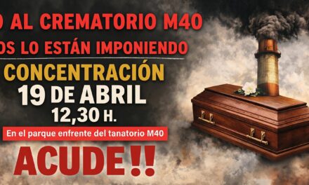 Este domingo se retoman las movilizaciones contra el crematorio con una concentración ante el Tanatorio de la M40