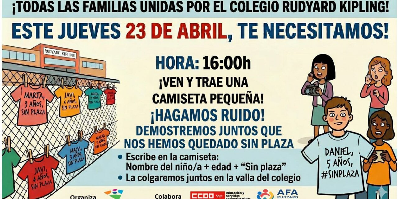 El Cañaveral se une a la acción «abraza tu centro» para exigir más plazas escolares públicas