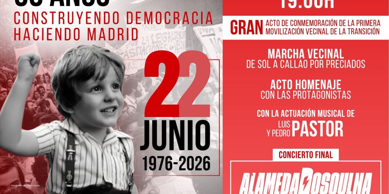 22J: vente a celebrar con nosotras el 50 aniversario de la manifestación de la calle Preciados, la primera gran movilización vecinal autorizada