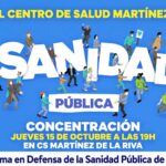 Concentración ante el Centro de Salud Martínez de la Riva de Vallecas para denunciar la falta de médicos