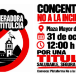 Concentración contra la macroincineradora de residuos de Titulcia