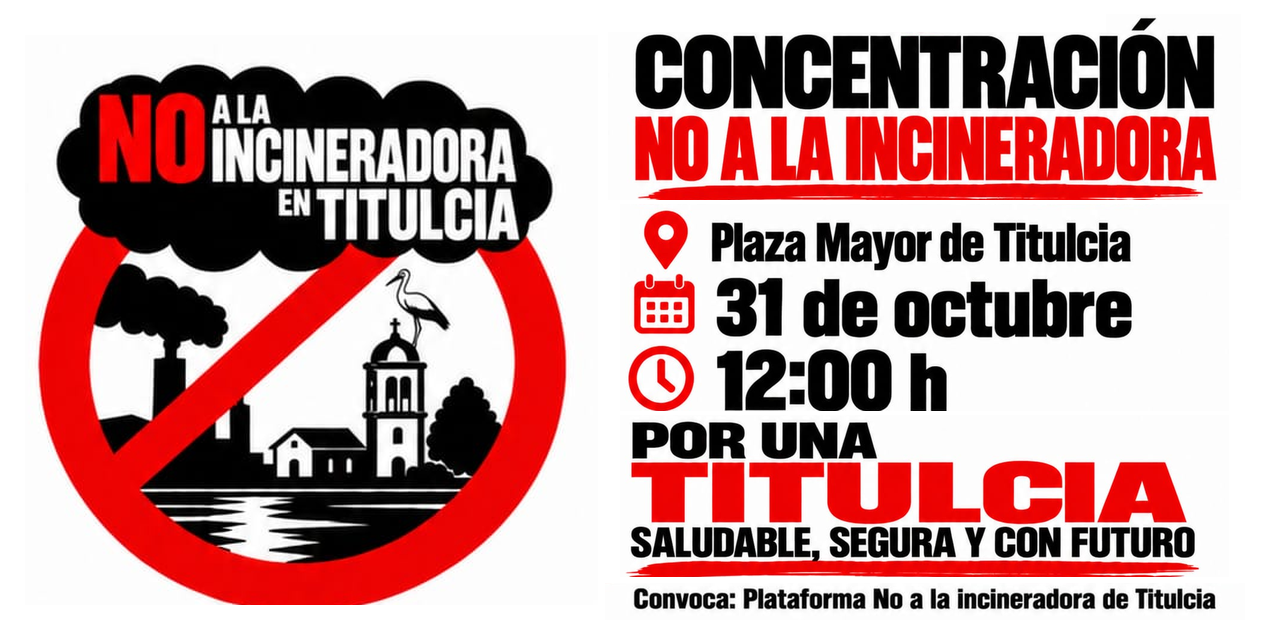 Concentración contra la macroincineradora de residuos de Titulcia