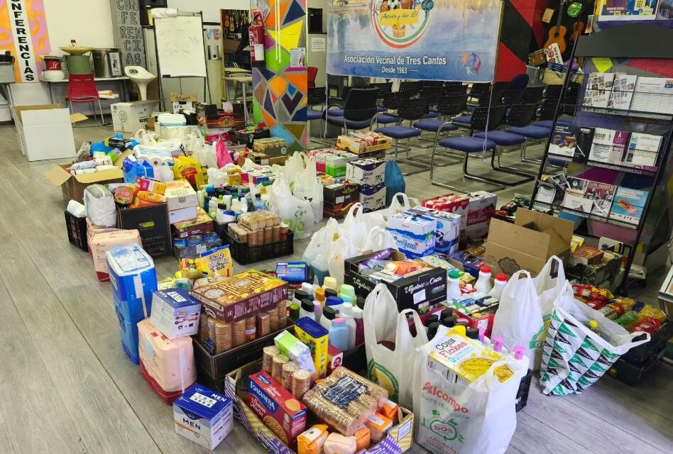 Tres Cantos bate récord solidario: 1.524 kilos de alimentos recogidos en la IV edición de ¡Actívate y dona 3C!